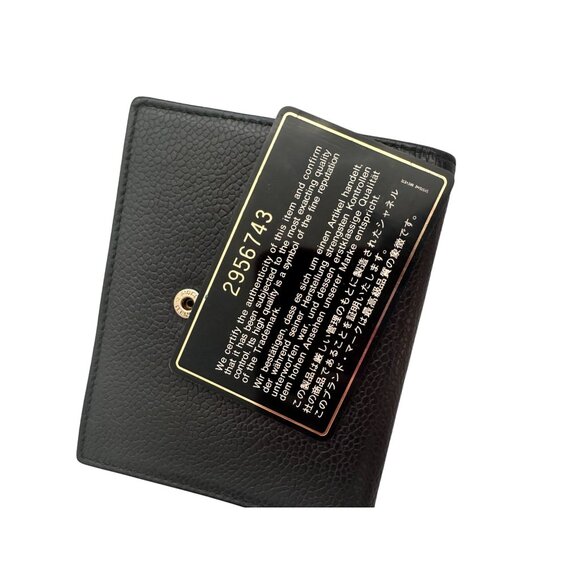 CHANEL Black Caviar Calfskin Bifold Snap Closure Wallet - Picture 5 of 9